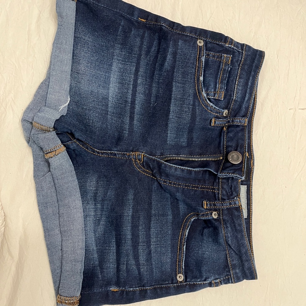 Dark Blue Denim Shorts